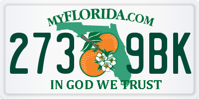 FL license plate 2739BK