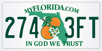 FL license plate 2743FT