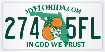 FL license plate 2745FL