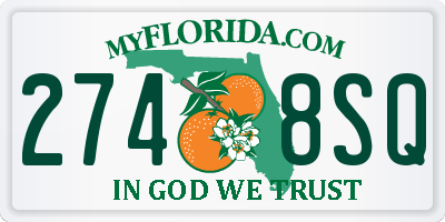 FL license plate 2748SQ