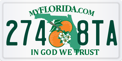 FL license plate 2748TA