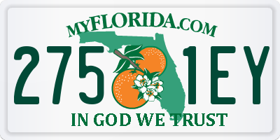 FL license plate 2751EY