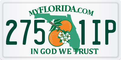FL license plate 2751IP