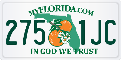 FL license plate 2751JC