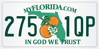 FL license plate 2751QP