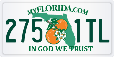 FL license plate 2751TL