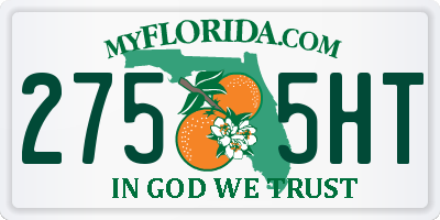 FL license plate 2755HT