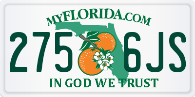 FL license plate 2756JS