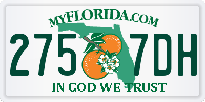 FL license plate 2757DH