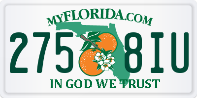 FL license plate 2758IU