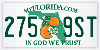 FL license plate 2759ST