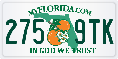 FL license plate 2759TK