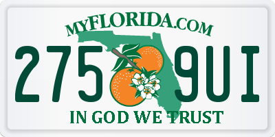 FL license plate 2759UI