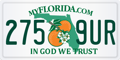 FL license plate 2759UR