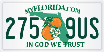 FL license plate 2759US