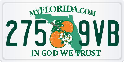 FL license plate 2759VB