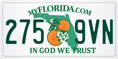 FL license plate 2759VN