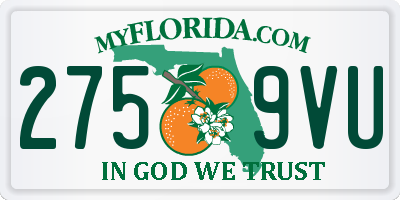 FL license plate 2759VU