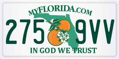 FL license plate 2759VV
