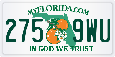 FL license plate 2759WU