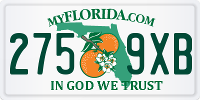 FL license plate 2759XB