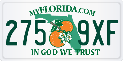FL license plate 2759XF