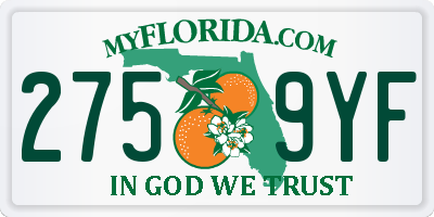 FL license plate 2759YF