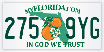 FL license plate 2759YG