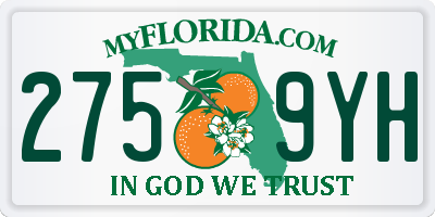FL license plate 2759YH