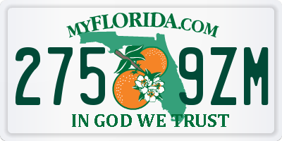FL license plate 2759ZM