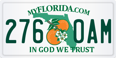 FL license plate 2760AM