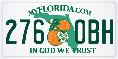 FL license plate 2760BH