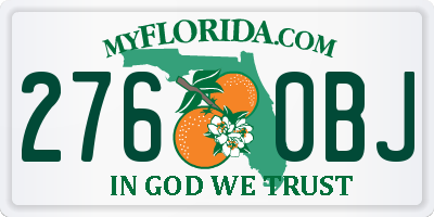 FL license plate 2760BJ