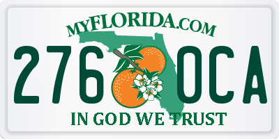 FL license plate 2760CA