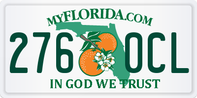 FL license plate 2760CL