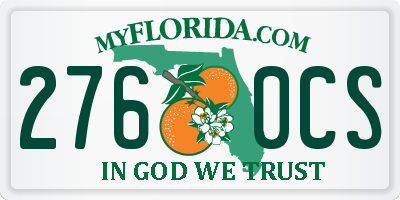 FL license plate 2760CS