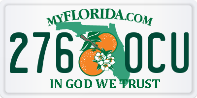 FL license plate 2760CU