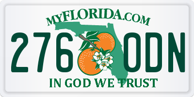FL license plate 2760DN