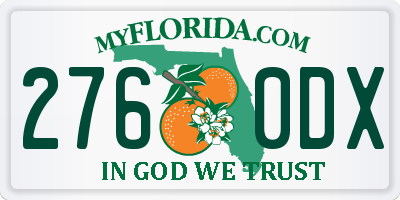 FL license plate 2760DX