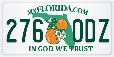FL license plate 2760DZ