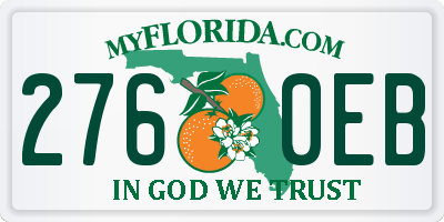 FL license plate 2760EB