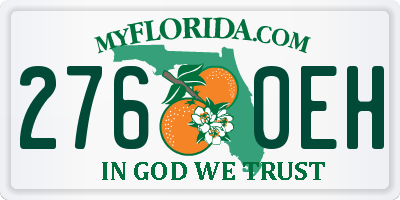 FL license plate 2760EH