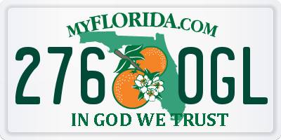 FL license plate 2760GL