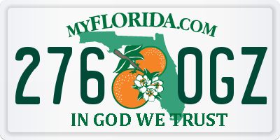 FL license plate 2760GZ