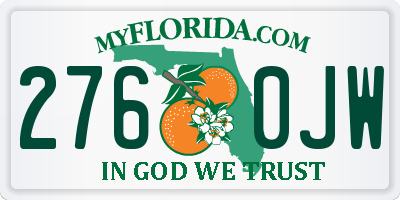 FL license plate 2760JW