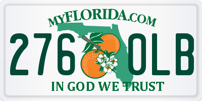 FL license plate 2760LB