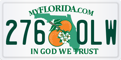 FL license plate 2760LW