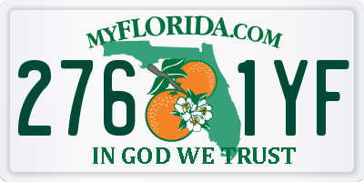 FL license plate 2761YF
