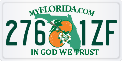 FL license plate 2761ZF