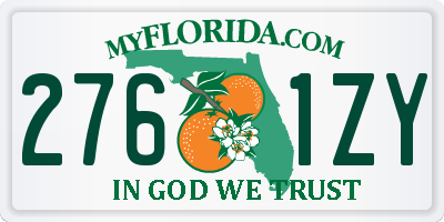 FL license plate 2761ZY
